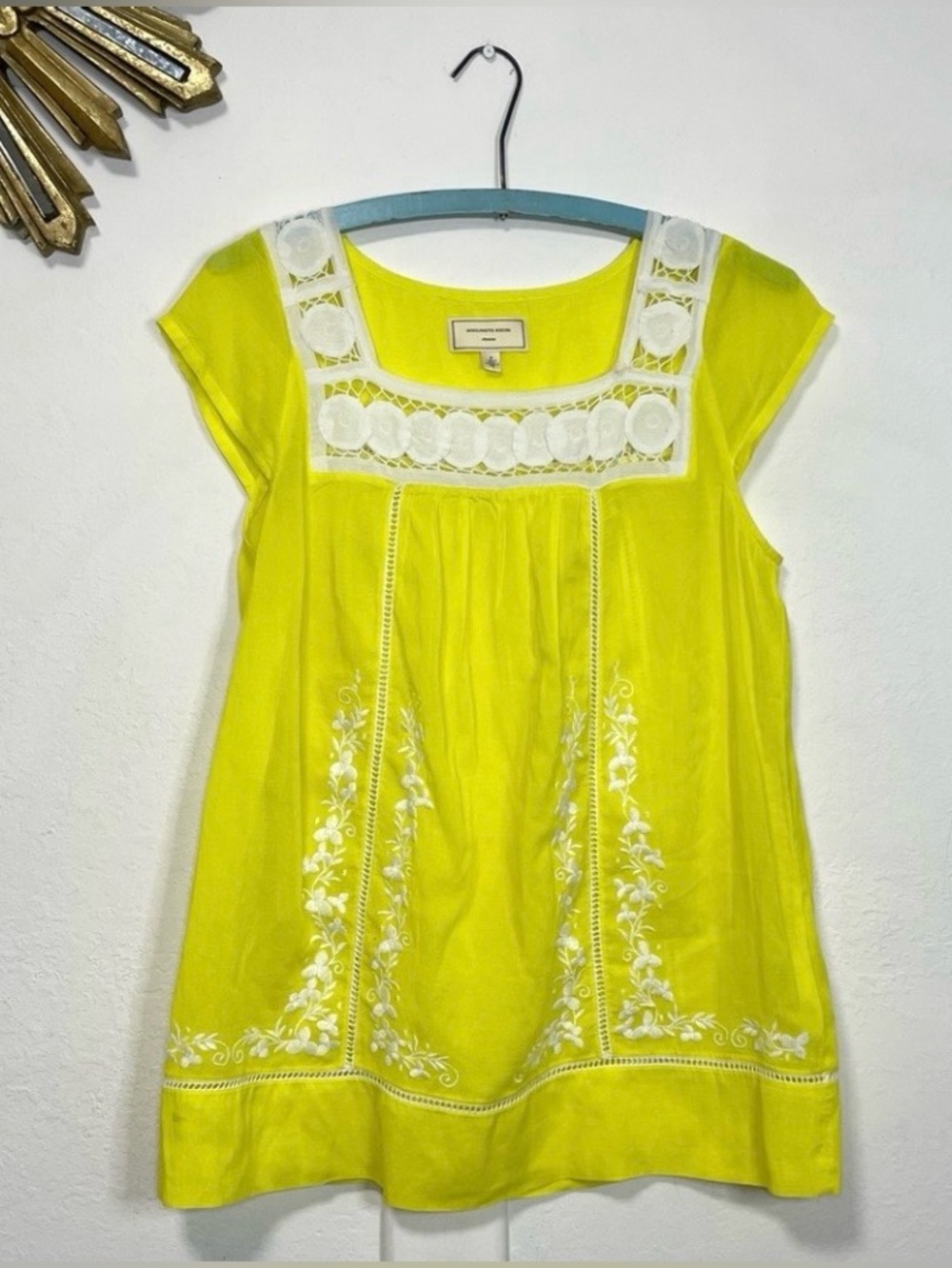Moulinette Soeurs Yellow And White Blouse